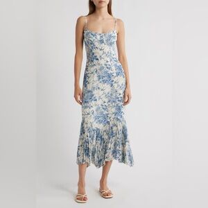 Reformation Aiko Pleated Slipdress